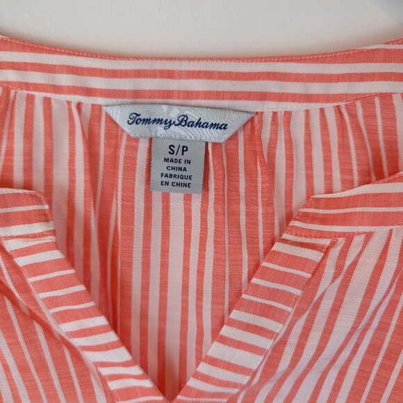 Tommy Bahama Mantauk Stripe 3/4 Sleeve Top, Sz S Petite - Picture 2 of 5